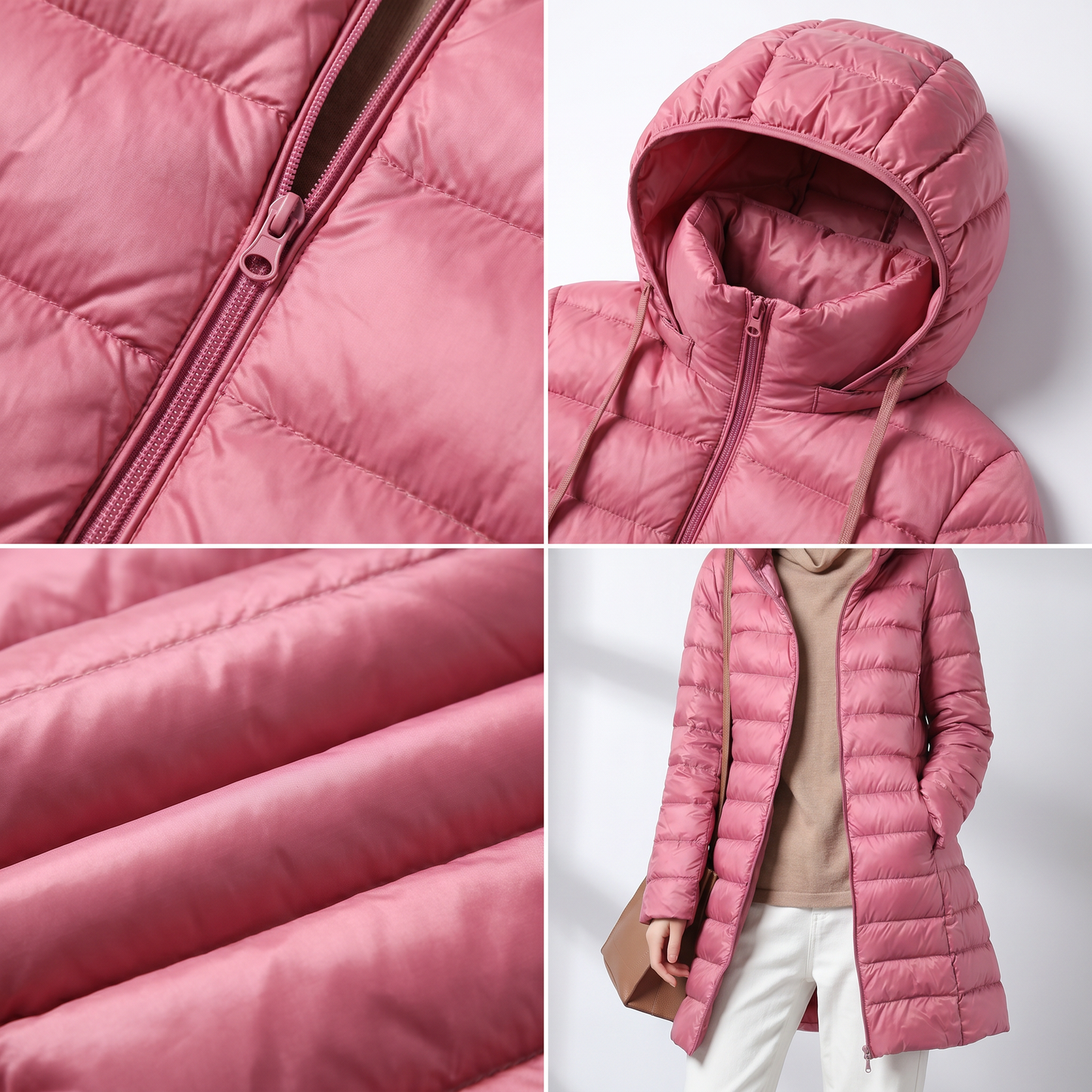 Charlotte | Lightweight Hooded Puffer Coat