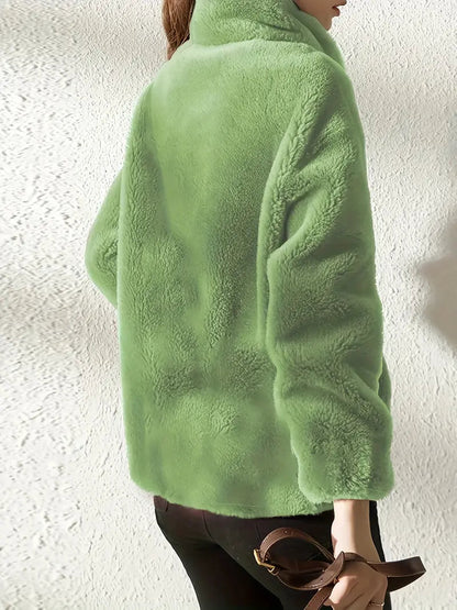 Maliza - Stylish Furry Fleece Jacket