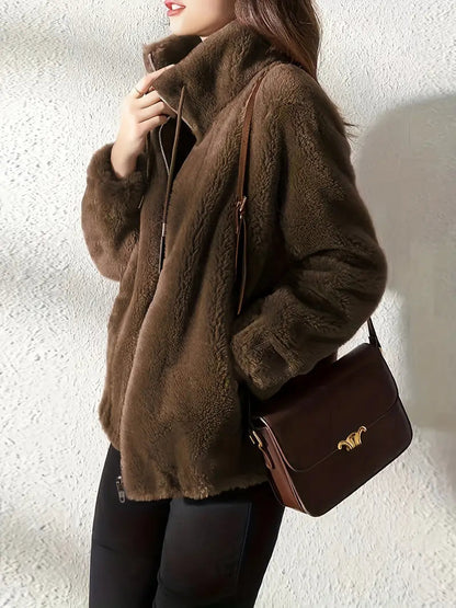 Maliza - Stylish Furry Fleece Jacket