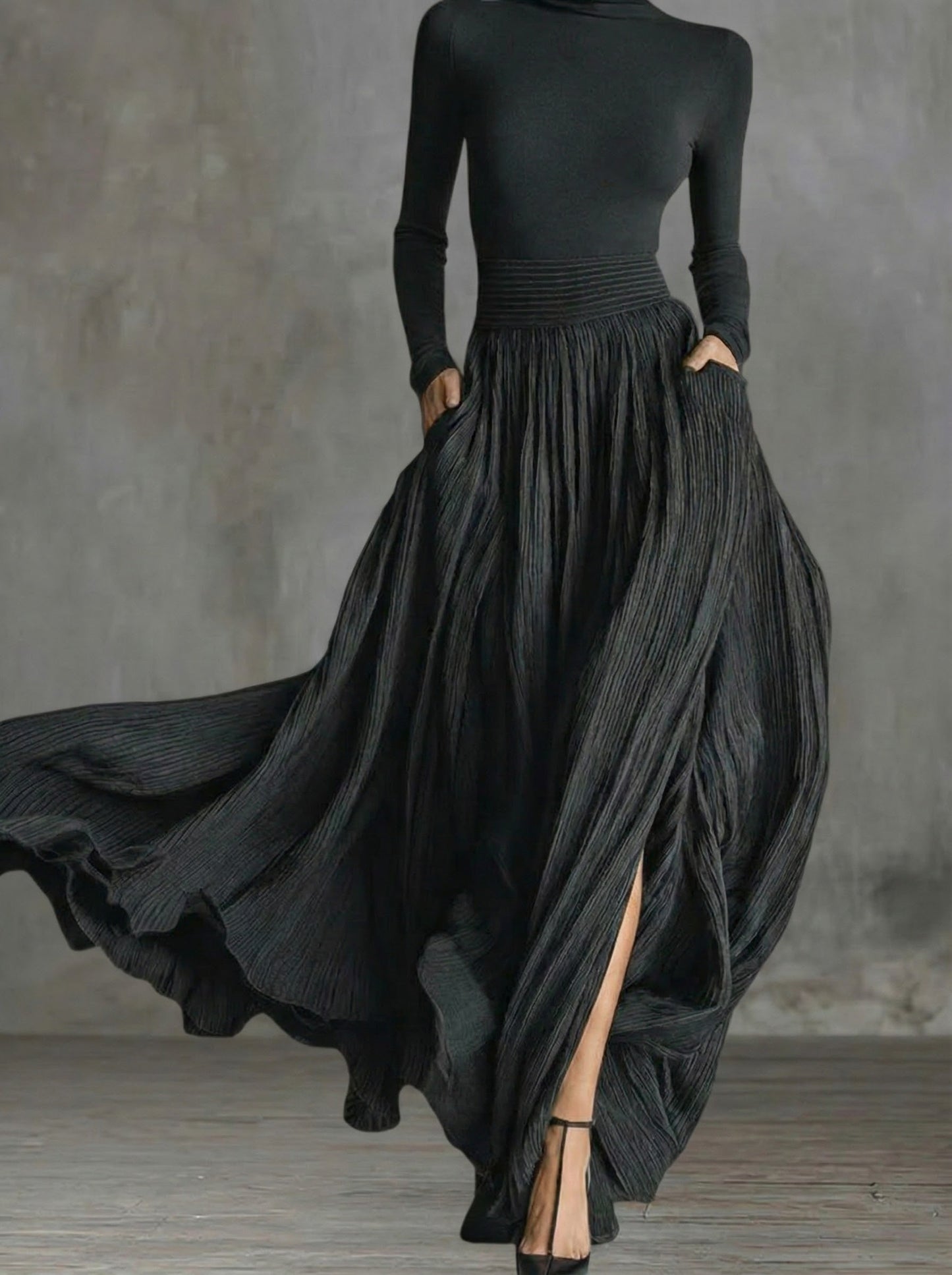 Amelia | High-waist maxi dress