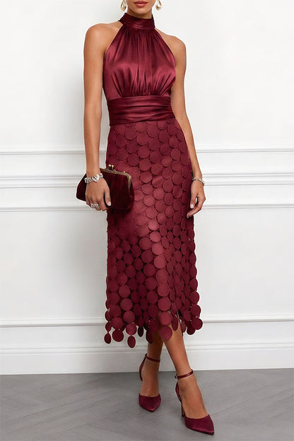 Sophie | Luxe Halter Evening Dress