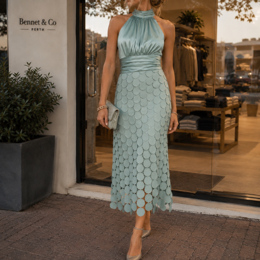 Sophie | Luxe Halter Evening Dress