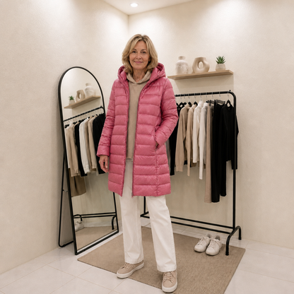 Charlotte | Lightweight Hooded Puffer Coat